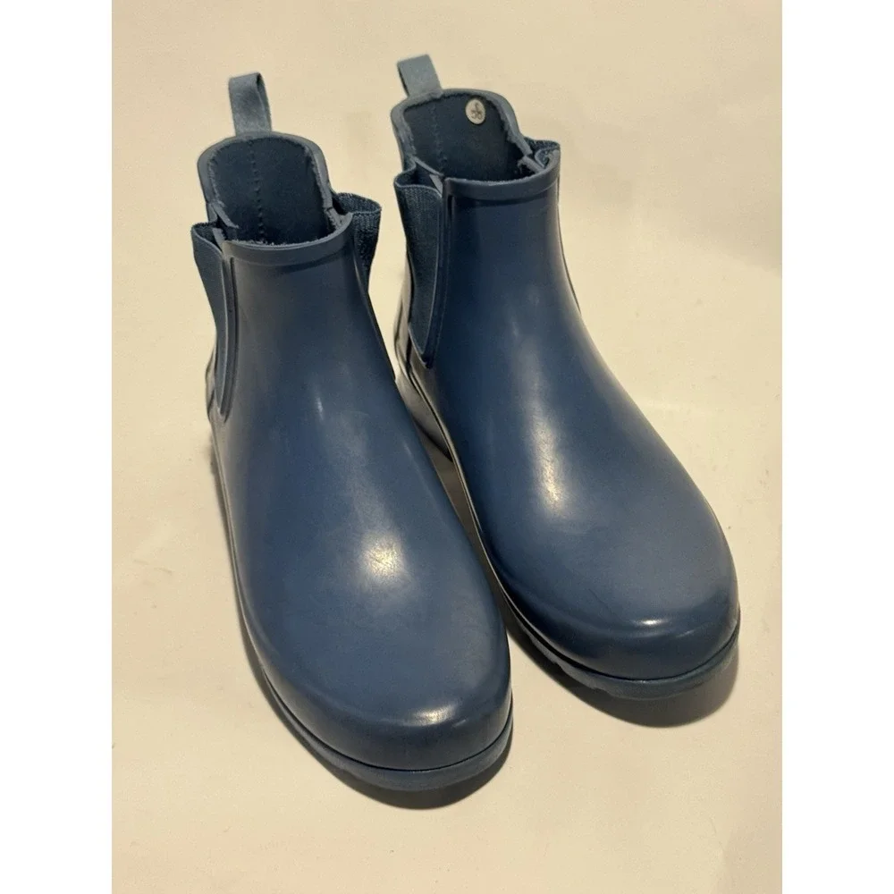 Hunter Women's Original Refined Chelsea Boot US 8 SmokeBlue Winter Rain Booties